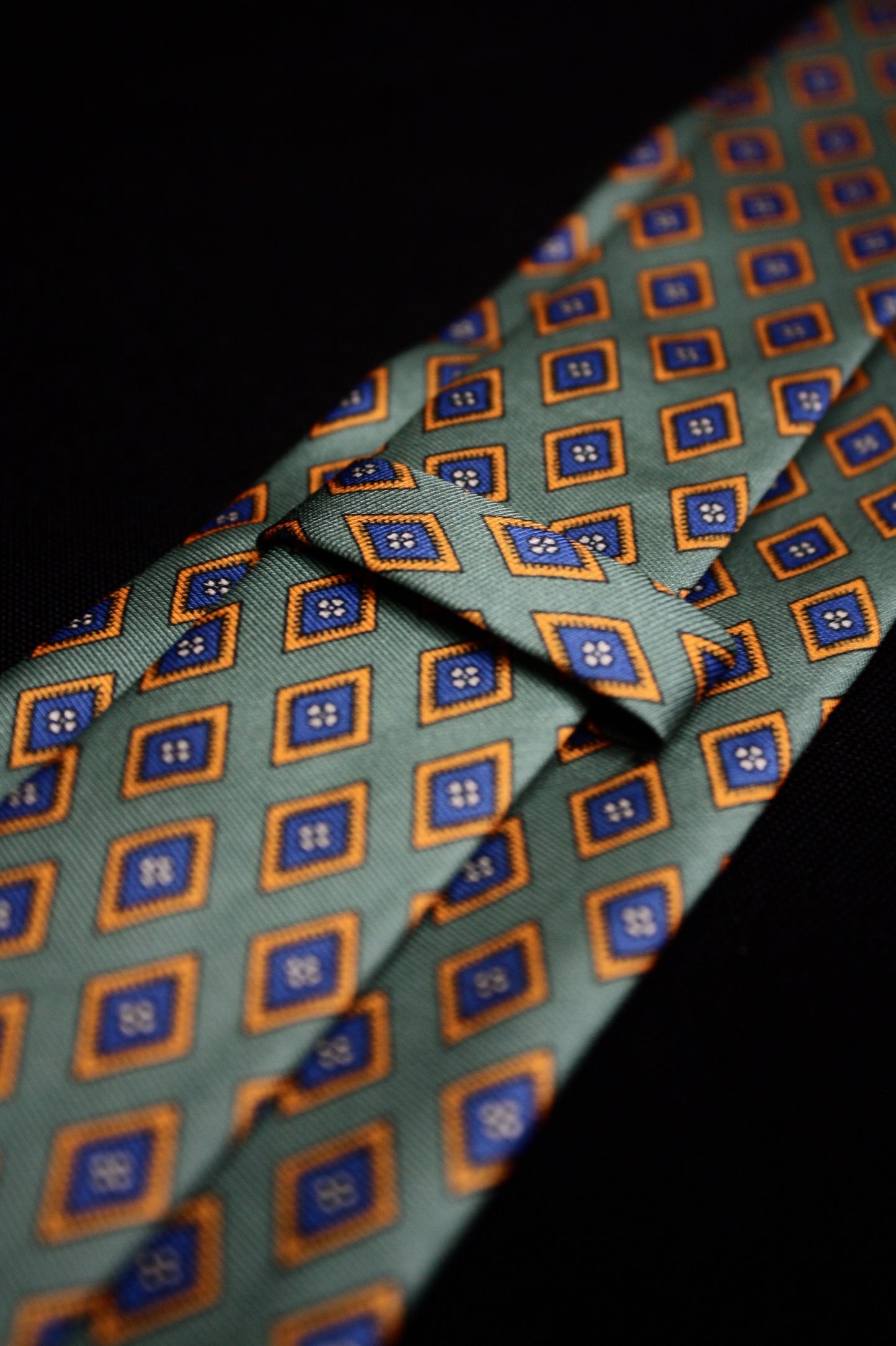 Green Multi-color Diamond Tile Tie