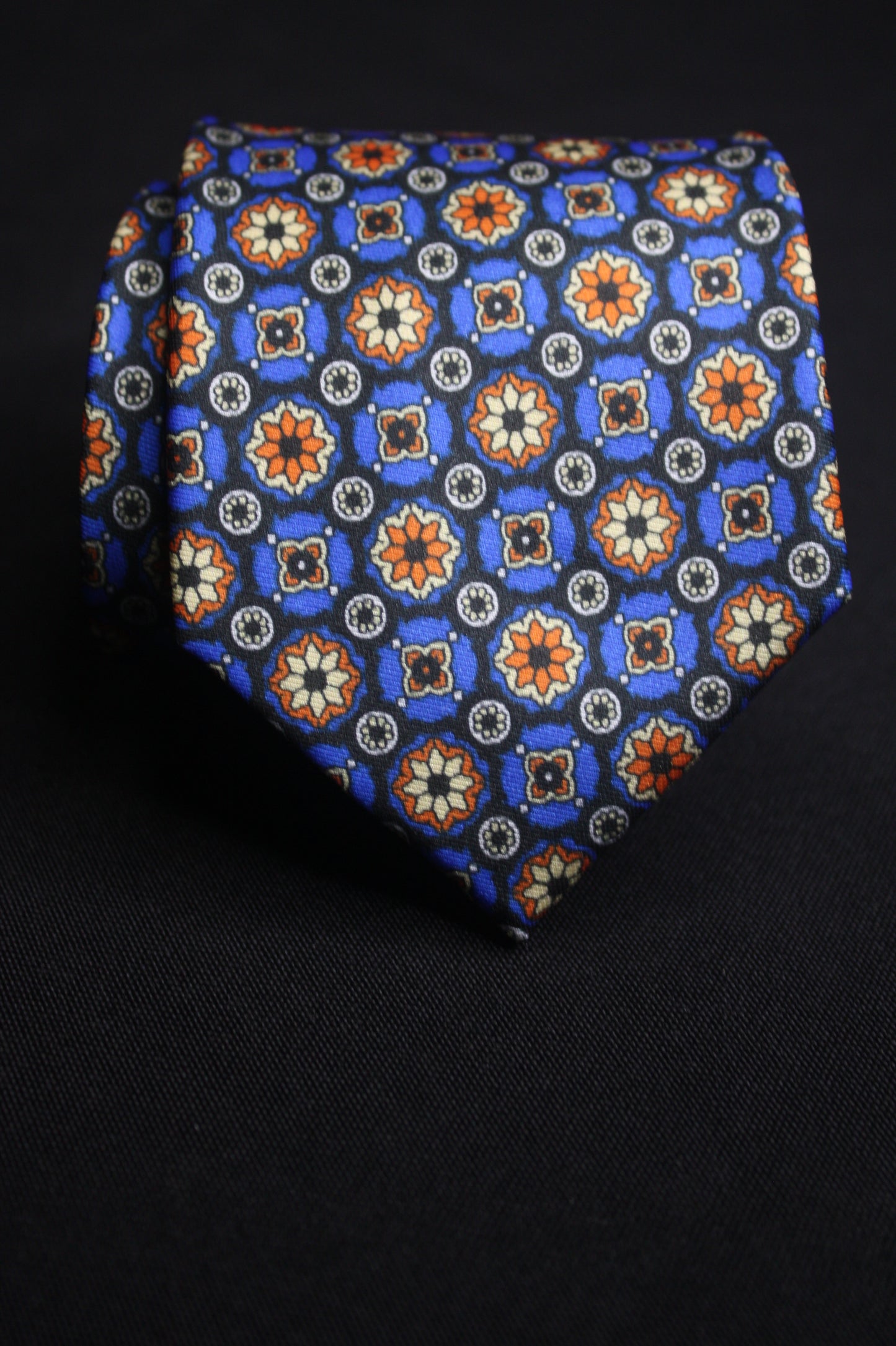 Navy Blue Geometric Tie