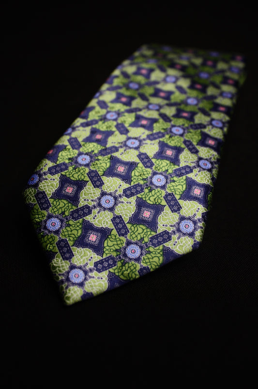 Green Multi-color Tie