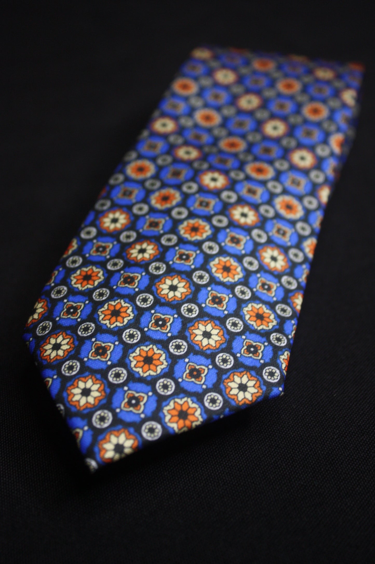 Navy Blue Geometric Tie