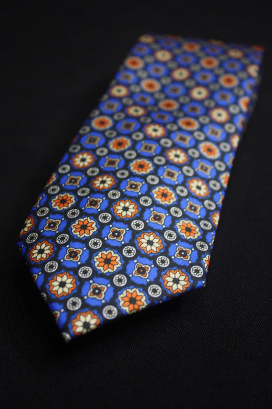 Navy Blue Geometric Tie